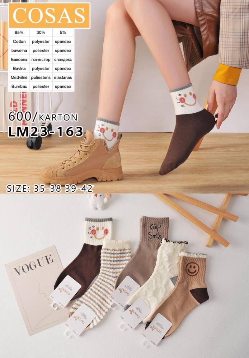 Skarpety damskie Roz 35-42, Mix kolor Paczka 40 szt 1